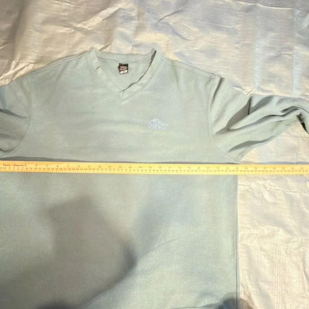 Vintage Lowe Alpine Aleutian Fleece Sweater Mens Large V Neck Green Made in Cana